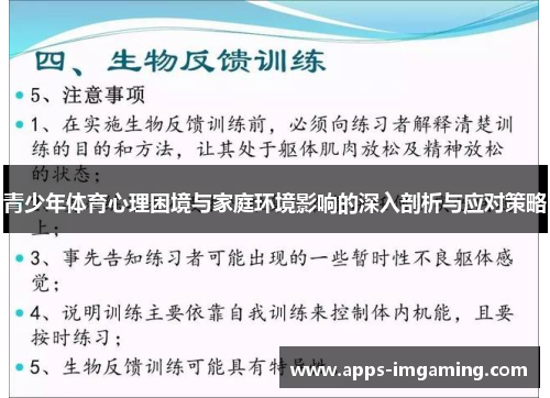 青少年体育心理困境与家庭环境影响的深入剖析与应对策略