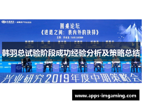 韩羽总试验阶段成功经验分析及策略总结